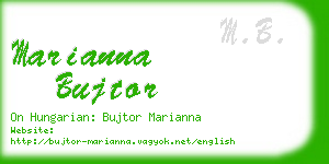 marianna bujtor business card